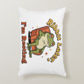 Retro Frog Relax Quote Rectangular Pillow アクセントクッション (正面(垂直))