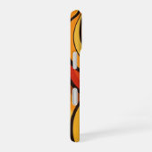 Retro Fruit Waves iPhone 16ケース (右側面)