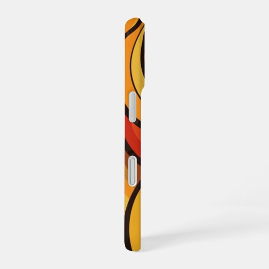 Retro Fruit Waves iPhone 16ケース (右側面)