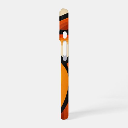 Retro Fruit Waves iPhone 16ケース (左側面)