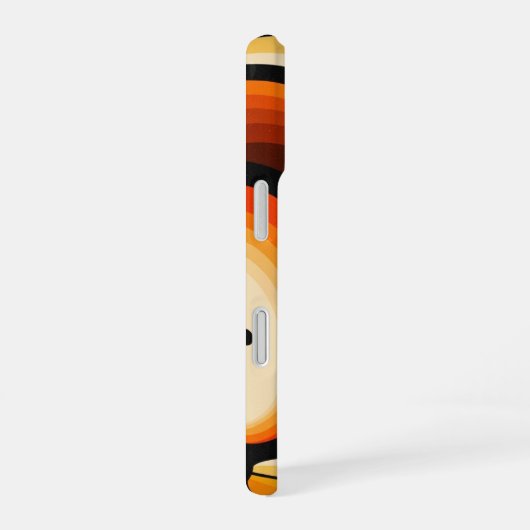 Retro Fruit Waves iPhone 16ケース (右側面)