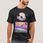 Retro Ft Walton Beach Florida Souvenir Surf Tシャツ (正面)
