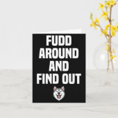 Retro Fudd Around And Find Adult Humor Sarcastic  カード (黄色い花)