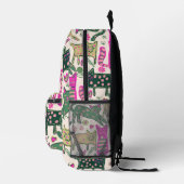 Retro Fun Cat Design プリントバックパック (右)