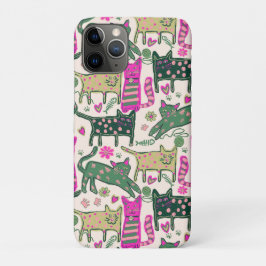 Retro Fun Cat Design iPhone 11 Proケース