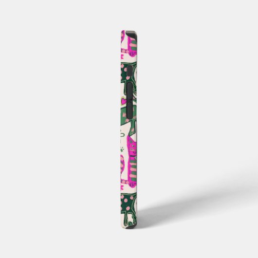 Retro Fun Cat Design iPhoneケース (左側面)