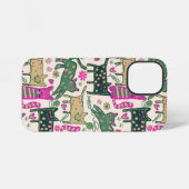 Retro Fun Cat Design iPhoneケース (裏面横)