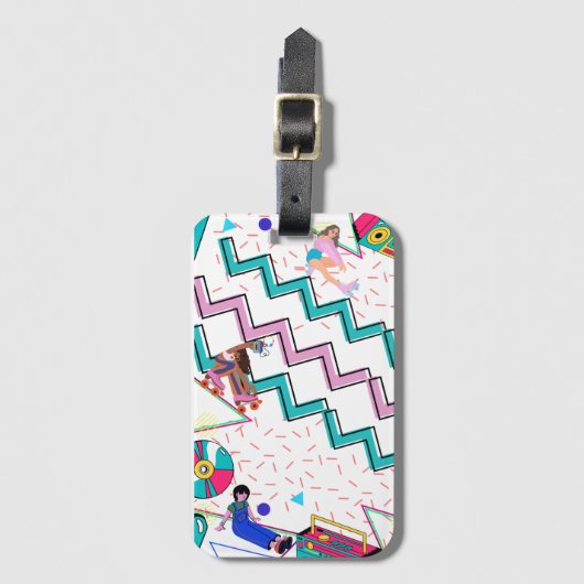 Retro Funky  ラゲッジタグ (正面縦)