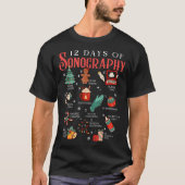 Retro Funny 12 Days Of Sonography Ultrasound Tech  Tシャツ (正面)