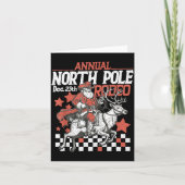 Retro Funny Annual North Le Rodeo Santa Cowboy Mer カード (正面)