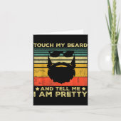 Retro Funny Beard Quote Gift For Bearded Men And L カード (正面)