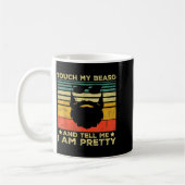 Retro Funny Beard Quote Gift For Bearded Men And L コーヒーマグカップ (左)