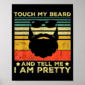 Retro Funny Beard Quote Gift For Bearded Men And L ポスター (正面)