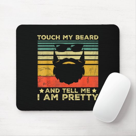 Retro Funny Beard Quote Gift For Bearded Men And L マウスパッド (マウス)