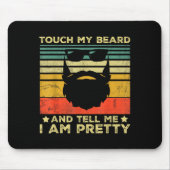 Retro Funny Beard Quote Gift For Bearded Men And L マウスパッド (正面)