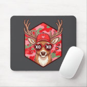 Retro Funny Boys Valentines Day Hunting Deer Camo  マウスパッド (マウス)