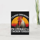 Retro Funny Chicken Lover Gift – I Raise Chickens  カード (正面)