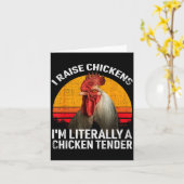 Retro Funny Chicken Lover Gift – I Raise Chickens  カード (黄色い花)