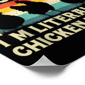 Retro Funny Chicken Lover Gift – I Raise Chickens  ポスター (角)