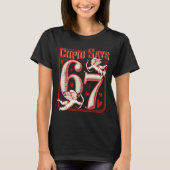 Retro Funny Cud Says 6 7 Six Seven Couples Valenti Tシャツ (正面)
