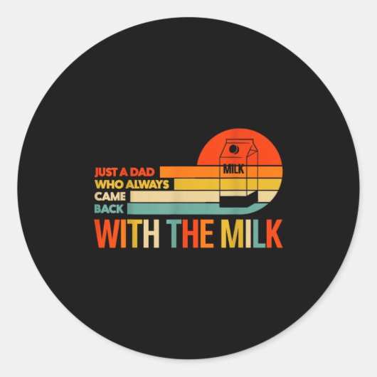 Retro Funny Dad Quote Design Gift For Father’s Day ラウンドシール (正面)