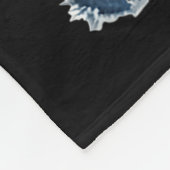 Retro Funny Denim Patch Animal Dog Print  フリースブランケット (角)