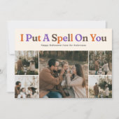 Retro Funny I Put A Spell Halloween Photo シーズンカード (正面)
