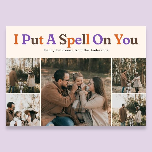 Retro Funny I Put A Spell Halloween Photo シーズンカード