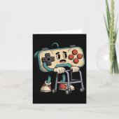 Retro Funny Old Gamer 80s 90s Clic Video Game Humo カード (正面)