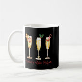 Retro Funny Santa's Little Helper Martini Merry Ch コーヒーマグカップ (左)