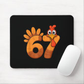 Retro Funny Six Seven 6 7 Meme Thanksgiving Turkey マウスパッド (マウス)