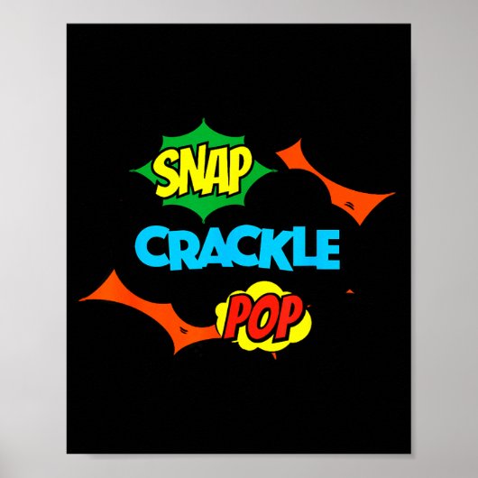 Retro Funny Snap Crackle P Quote Relax Meme Game  ポスター (正面)
