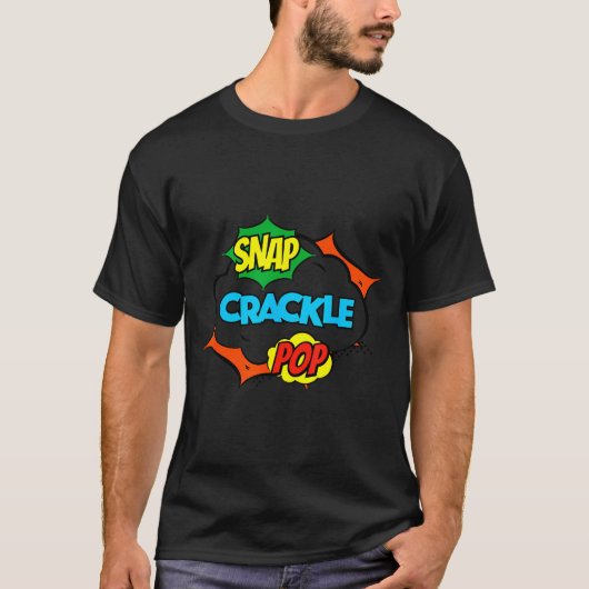 Retro Funny Snap Crackle P Quote Relax Meme Game  Tシャツ (正面)