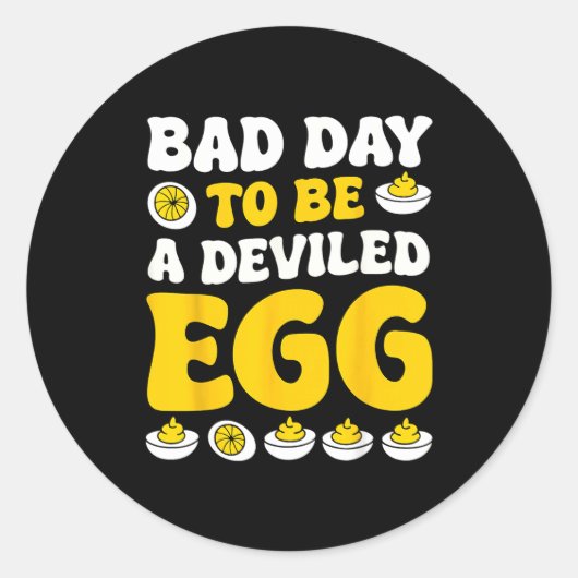 Retro Funny Thanksgiving Dinner Bad Day To Be A De ラウンドシール (正面)