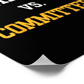Retro Funny Trendy Quote Catholics Vs Committees  ポスター (角)