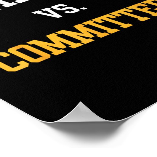 Retro Funny Trendy Quote Catholics Vs Committees  ポスター (角)