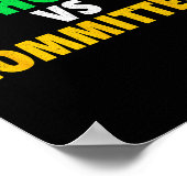 Retro Funny Trendy Sarcastic Saying Catholics Vs C ポスター (角)