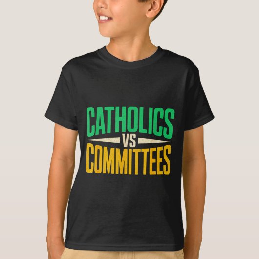 Retro Funny Trendy Sarcastic Saying Catholics Vs C Tシャツ (正面)