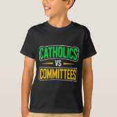 Retro Funny Trendy Sarcastic Saying Catholics Vs C Tシャツ (正面)