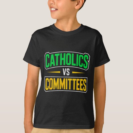 Retro Funny Trendy Sarcastic Saying Catholics Vs C Tシャツ (正面)
