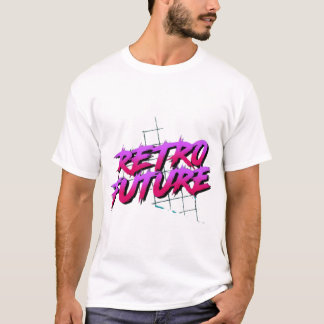 "Retro Future - Bold Neon Typography with 80s Aest Tシャツ