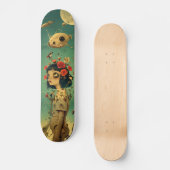 Retro-futurist fantasy wall art skateboard スケートボード (正面)