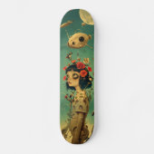 Retro-futurist fantasy wall art skateboard スケートボード (正面)