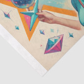 Retro Futurist Girl – Pop Art Portrait Decoupage 薄葉紙 (詳細)