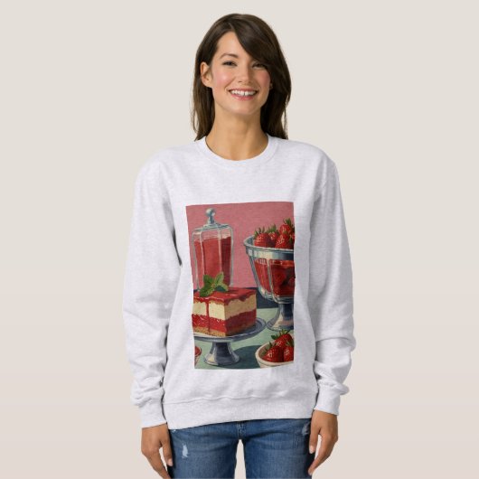 Retro futuristic cake sweatshirt  スウェットシャツ (正面フル)