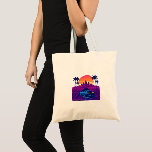 Retro-Futuristic Design Tote Bag トートバッグ (正面(商品))