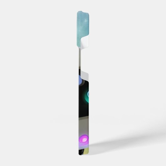 Retro Futuristic Friendly Robot Character iPhoneケース (左側面)