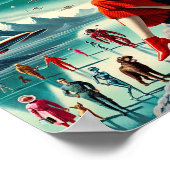 Retro Futuristic Illustration ポスター (角)