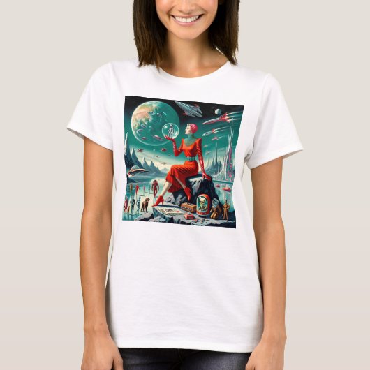 Retro Futuristic Illustration Tシャツ (正面)