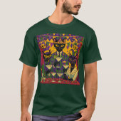 Retro Futuristic Mardi Gras Black Cat Martini Club Tシャツ (正面)